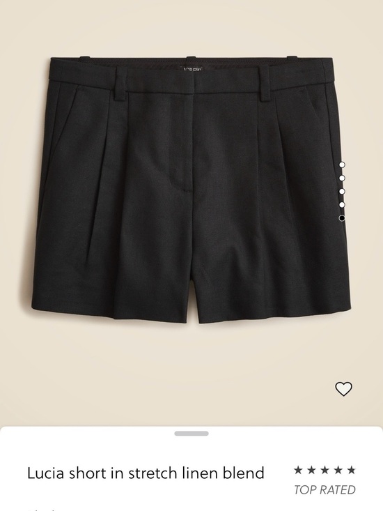 J. Crew Pants - Like new size 14 women’s J Crew Black Tailored Pleated linen blend Shorts.